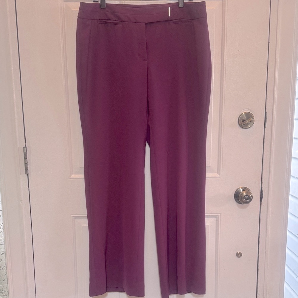 White House Black Market Magenta Wide Leg Pants